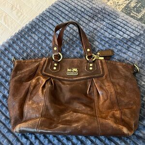 Coach Brown Leather Tote Bag